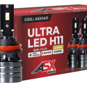 KIT DUALCOLOR ULTRALED H11 8000 LM, BIVOLT