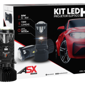 KIT LED H4 PROYECTOR ELIPTICO 50W BIVOLT