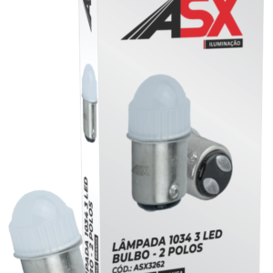 1034 12 V, LED BULBO 2 POLOS BLANCO,