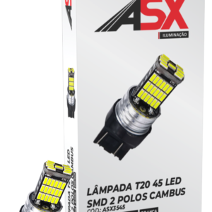 T20 45 LED SMD 2 POLOS CANBUS, 12 V, 6000 K.