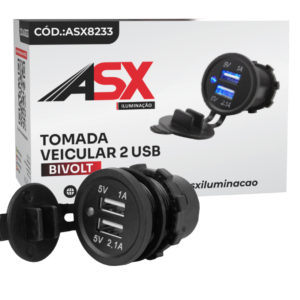 AC TOMADA VEHICULAR 2 USB BIVOLT