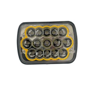 CB EXPLORADORA H4 DE 8", 15 LEDS, BIVOLT, 45W, BORDE COB AMARILLO, 13X18 CM
