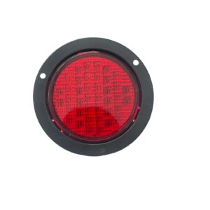 STOP SECUENCIAL ROJO 4" CON SOCKET + ARO PLASTICO NEGRO (BIVOLT)